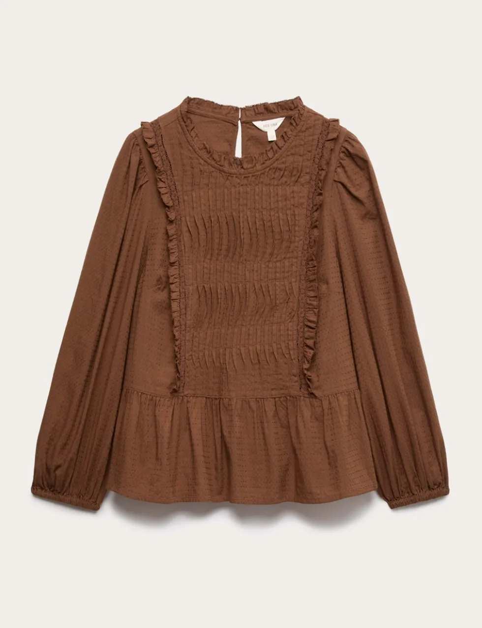 Pure Cotton Pleat Front Blouse