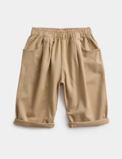 Pure Cotton Pleated Oversized Chinos (0-6 Yrs)