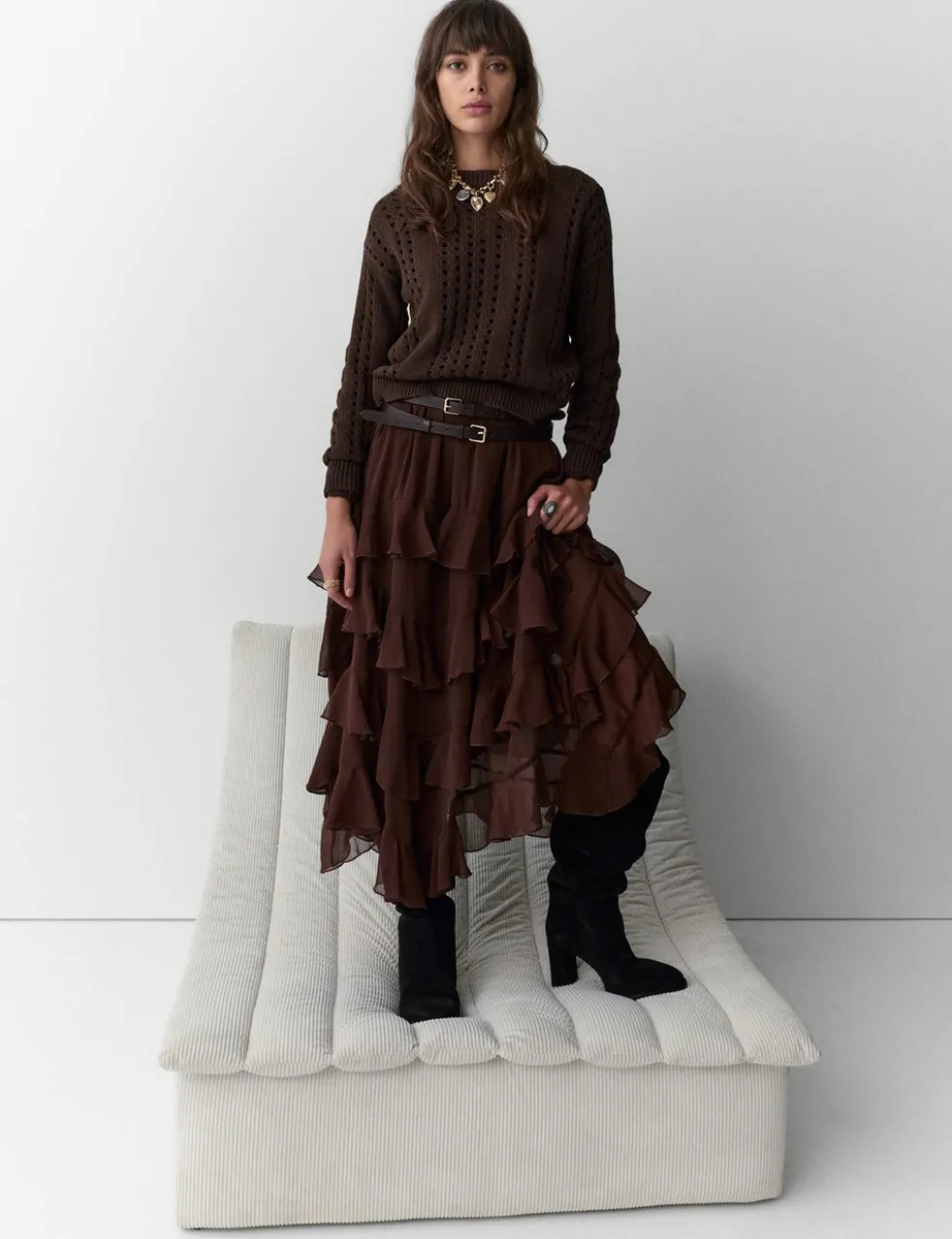 Pure Cotton Pointelle Jumper