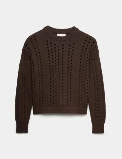 Pure Cotton Pointelle Jumper