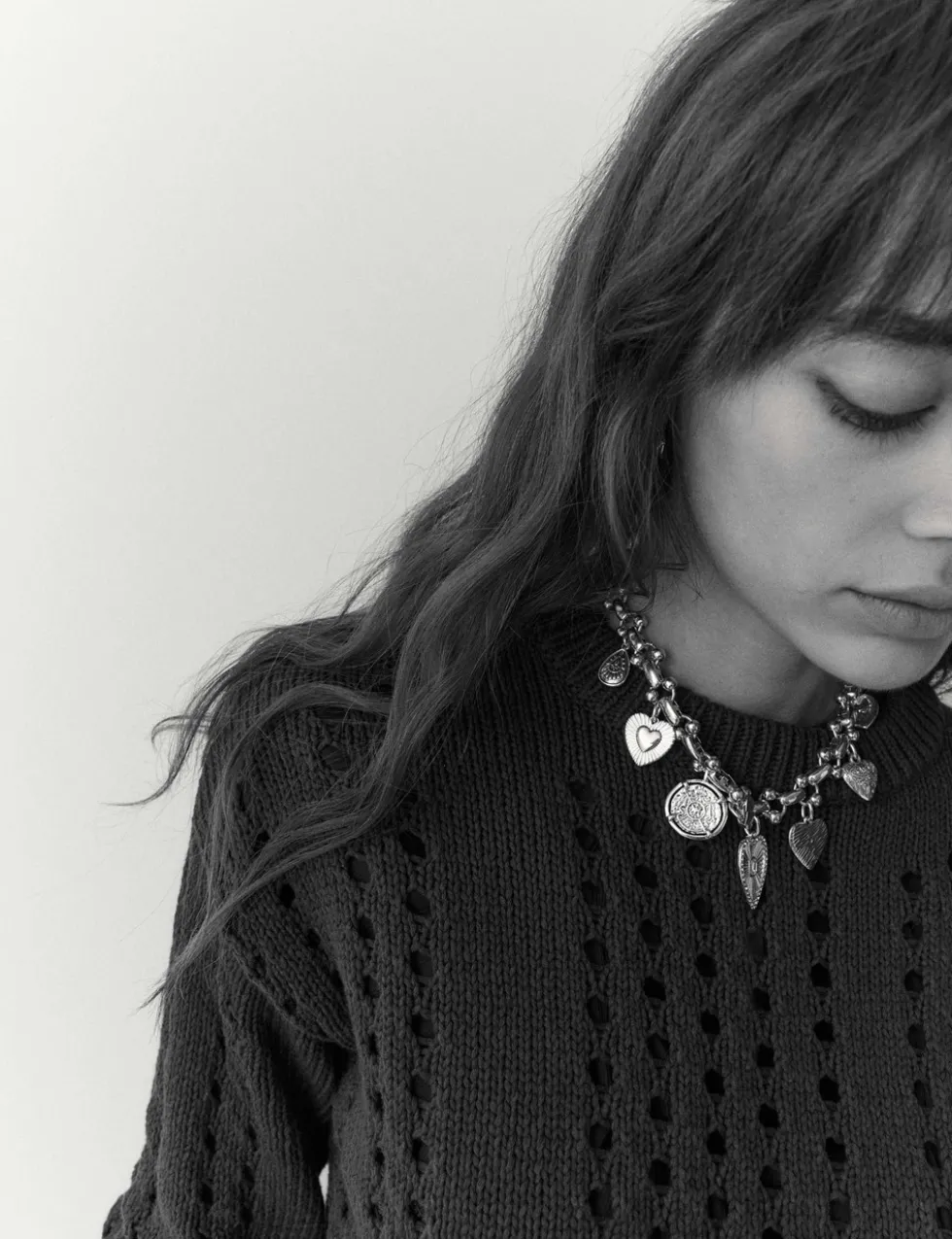 Pure Cotton Pointelle Jumper