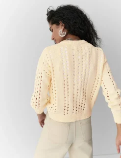 Pure Cotton Pointelle Jumper