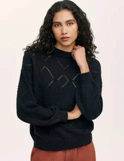 Pure Cotton Pointelle Jumper
