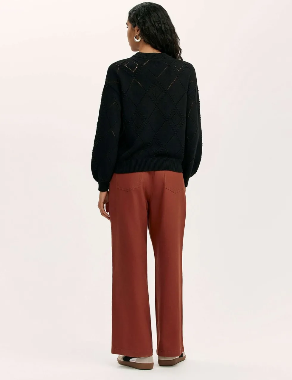Pure Cotton Pointelle Jumper