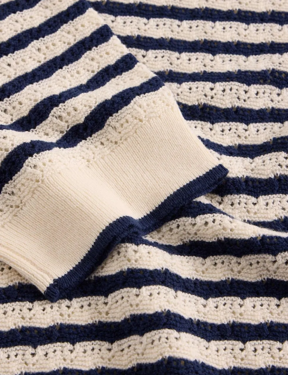 Pure Cotton Pointelle Knitted T-Shirt