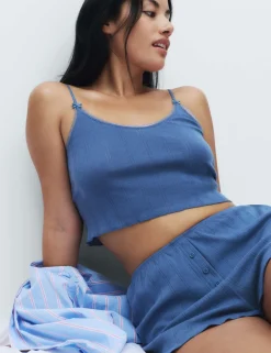 Pure Cotton Pointelle Pyjama Shorts