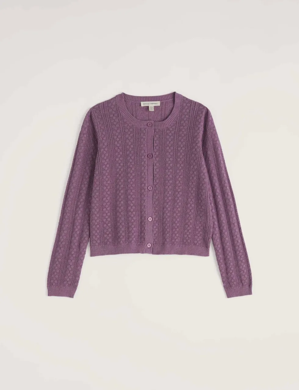 Pure Cotton Pointelle Relaxed Cardigan