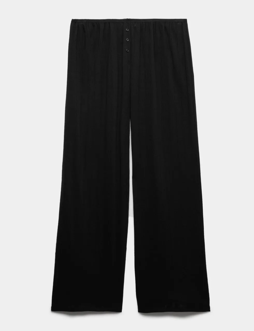 Pure Cotton Pointelle Wide Leg Pyjama Bottoms