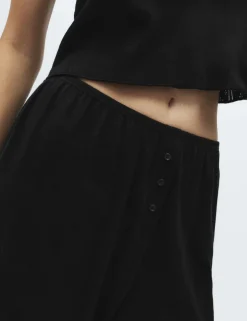 Pure Cotton Pointelle Wide Leg Pyjama Bottoms