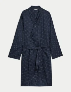 Pure Cotton Polka Dot Dressing Gown