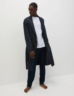 Pure Cotton Polka Dot Dressing Gown