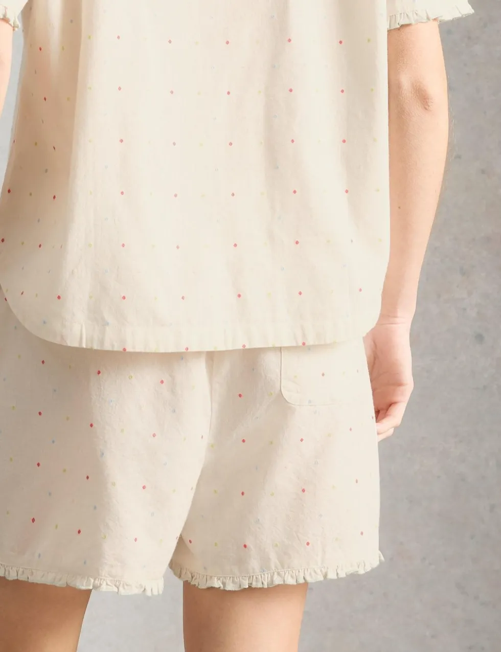 Pure Cotton Polka Dot Pyjama Shorts