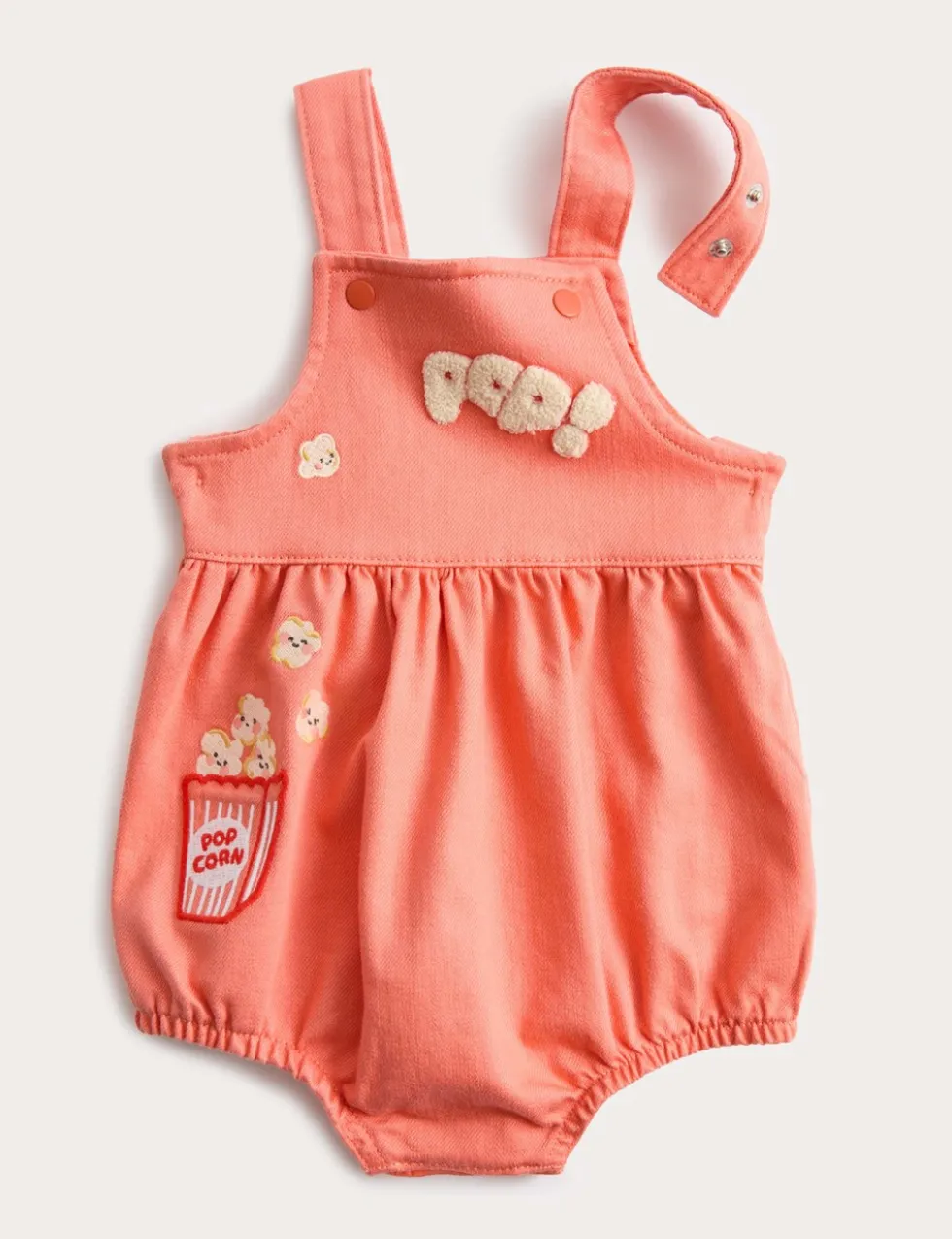 Pure Cotton Popcorn Dungarees (0-2 Yrs)