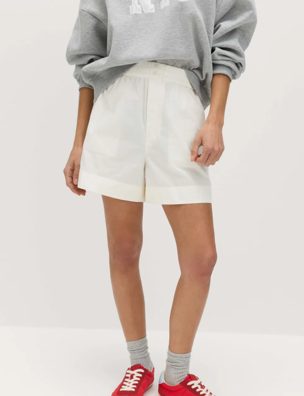 Pure Cotton Poplin High Waisted Shorts