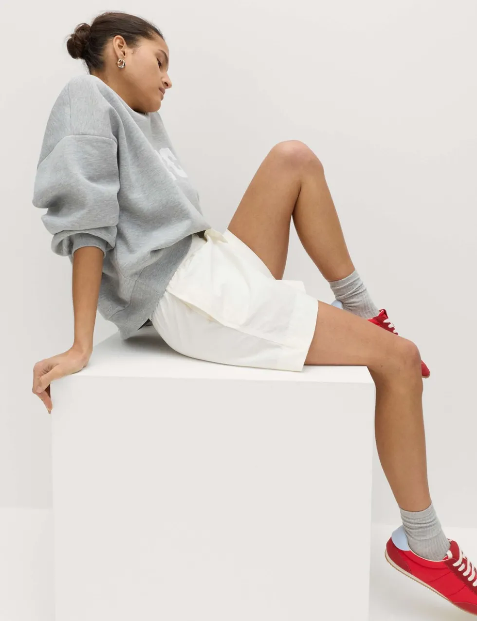 Pure Cotton Poplin High Waisted Shorts