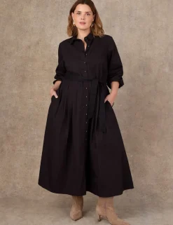 Pure Cotton Poplin Maxi Shirt Dres