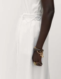 Pure Cotton Poplin Midi Skirt