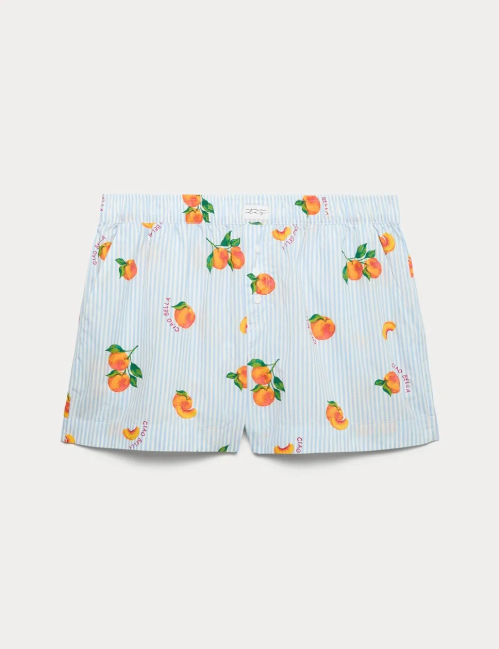 Pure Cotton Poplin Printed Pyjama Shorts