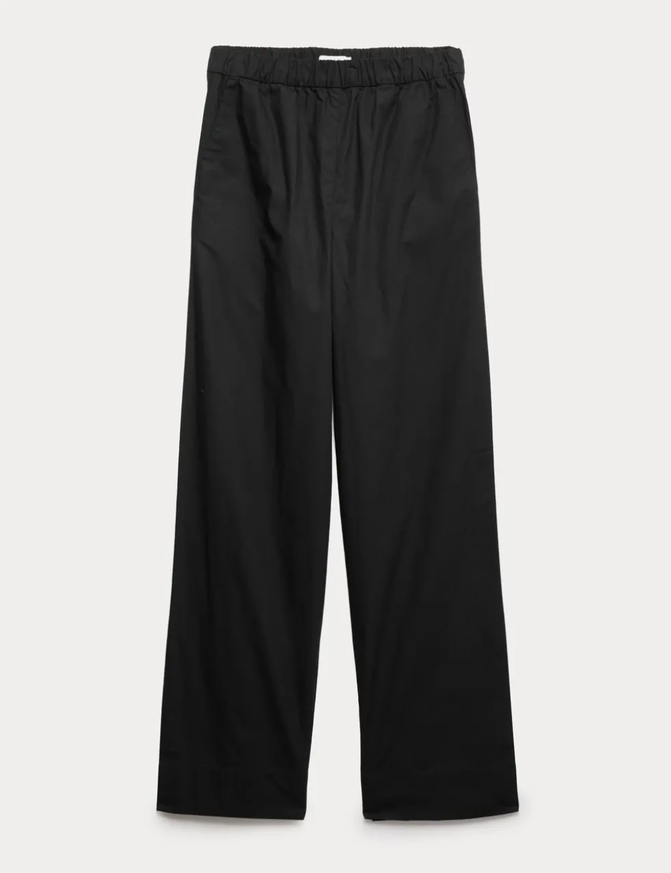 Pure Cotton Poplin Pull On Straight Leg Trousers