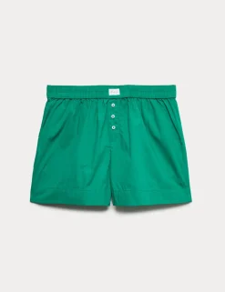 Pure Cotton Poplin Pyjama Shorts