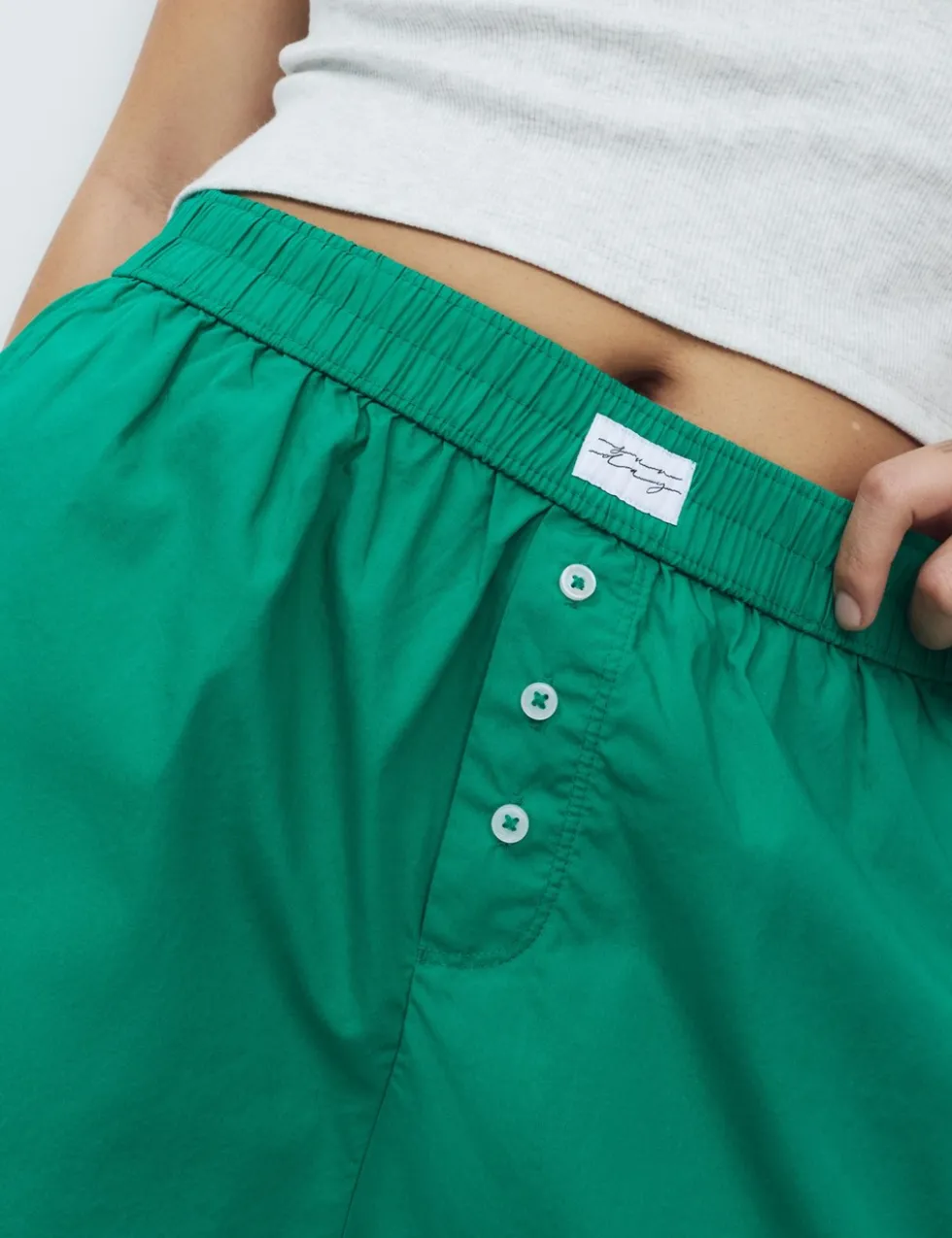 Pure Cotton Poplin Pyjama Shorts