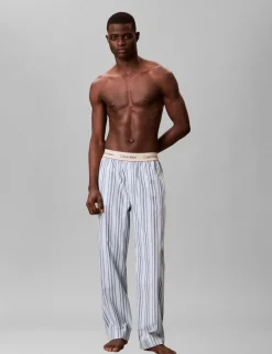 Pure Cotton Poplin Striped Pyjama Bottoms