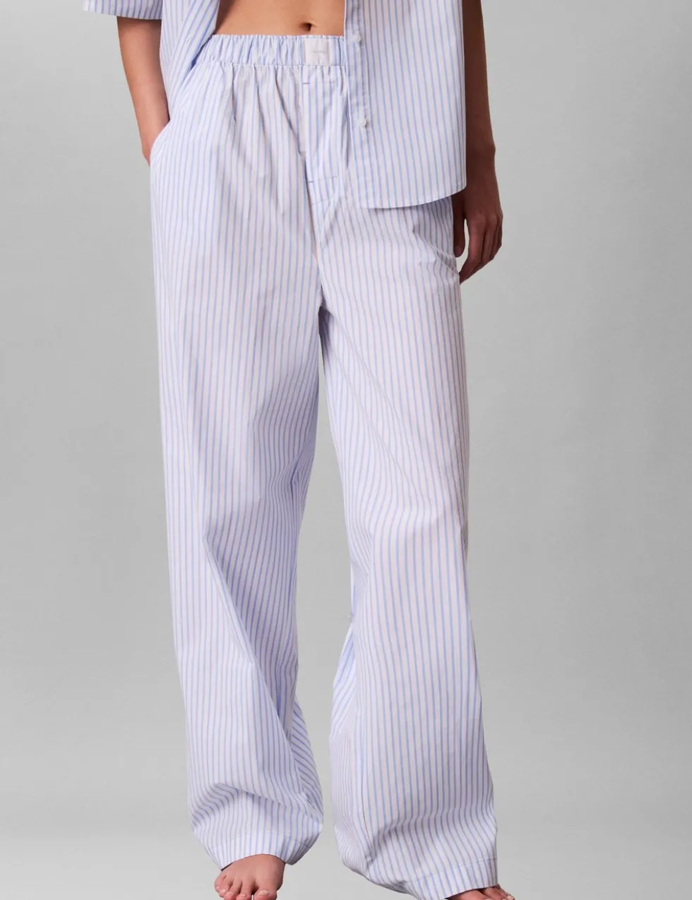 Pure Cotton Poplin Striped Pyjama Bottoms