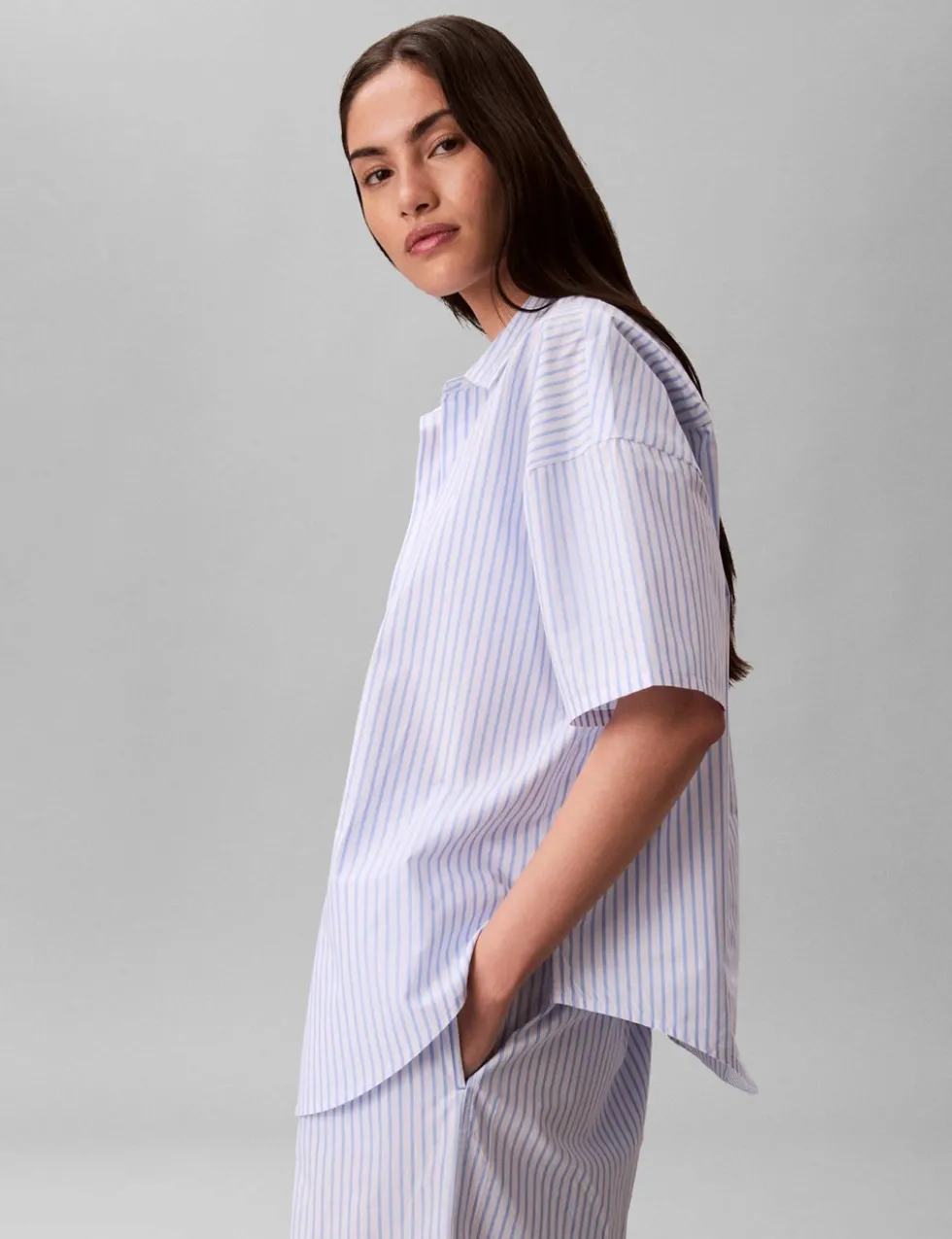 Pure Cotton Poplin Striped Pyjama Bottoms