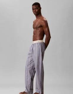 Pure Cotton Poplin Striped Pyjama Bottoms