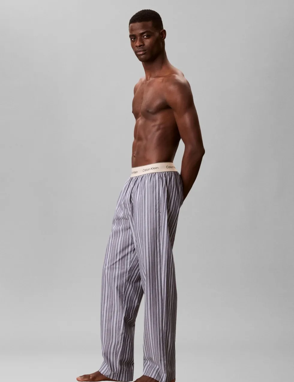 Pure Cotton Poplin Striped Pyjama Bottoms