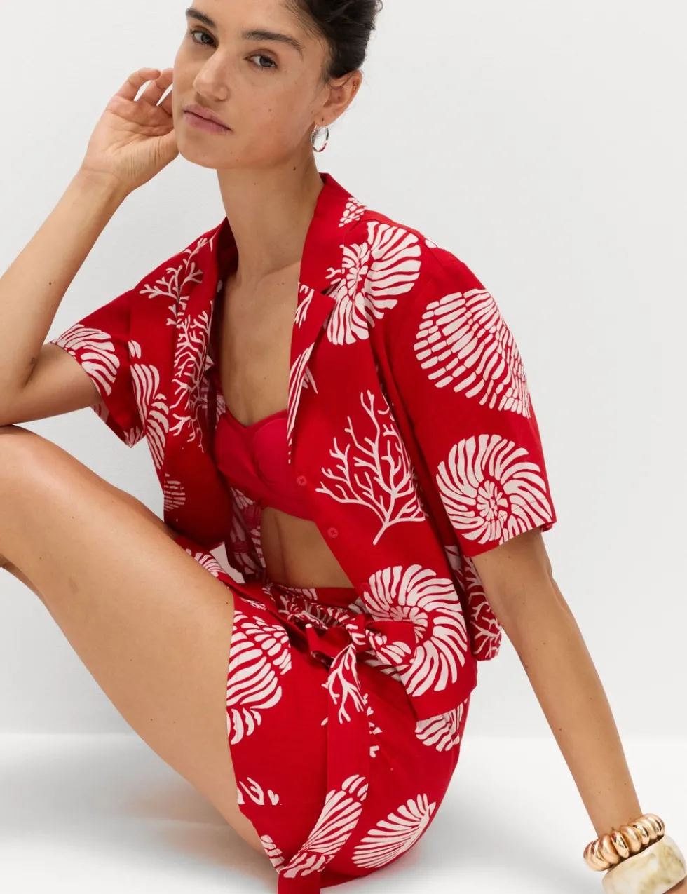 Pure Cotton Printed Beach Shirt