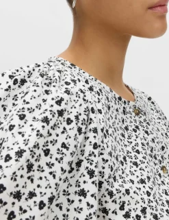 Pure Cotton Printed Button Through Blouse