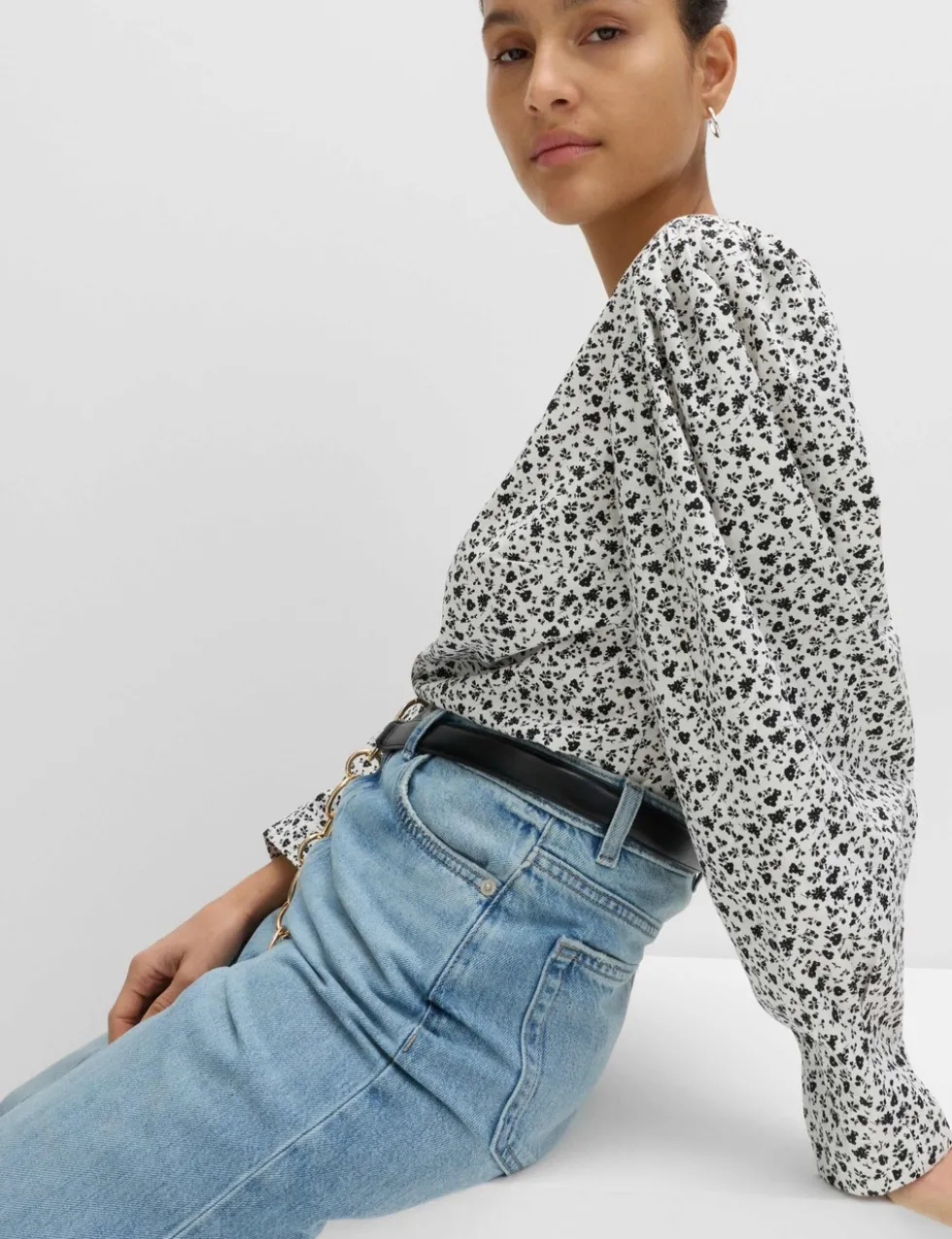 Pure Cotton Printed Button Through Blouse