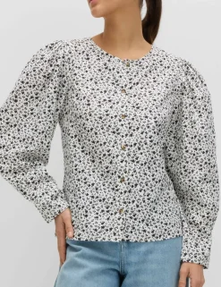 Pure Cotton Printed Button Through Blouse