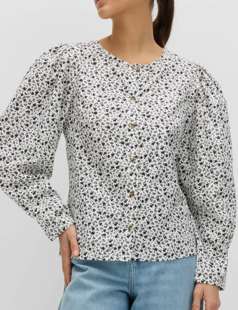 Pure Cotton Printed Button Through Blouse