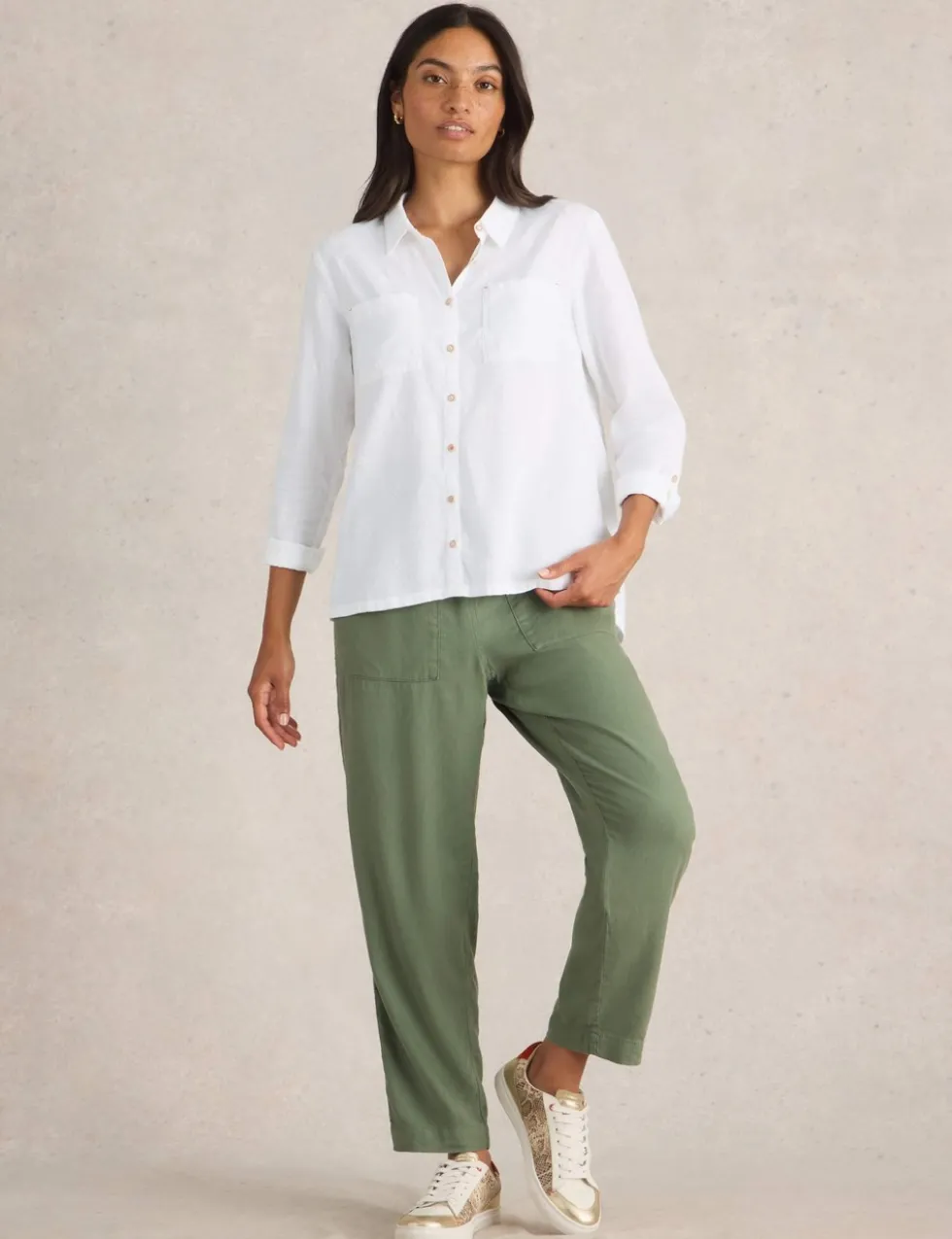 Pure Cotton Printed Button Through Shirt
