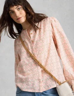 Pure Cotton Printed Button Through Blouse