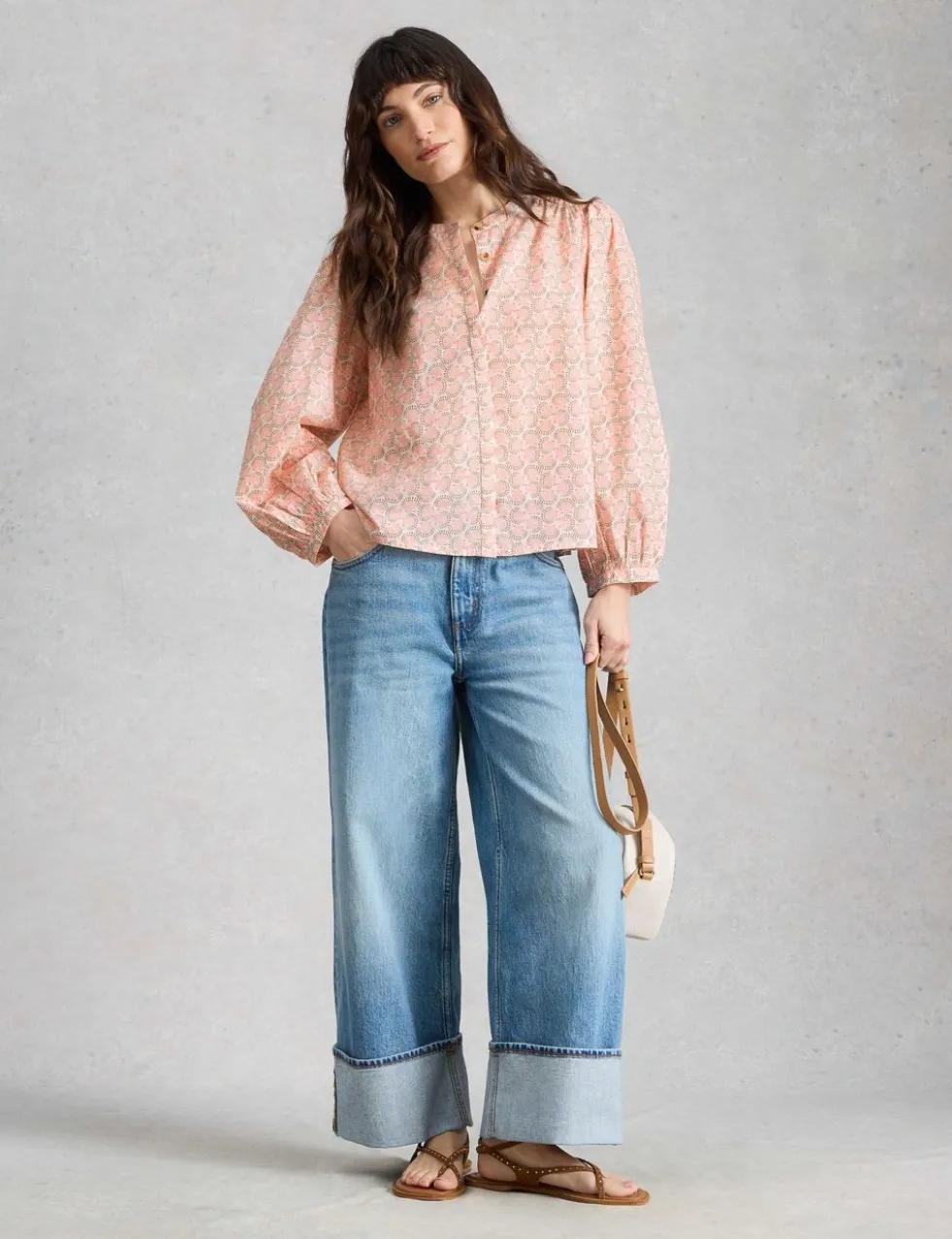 Pure Cotton Printed Button Through Blouse