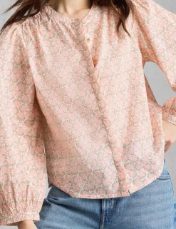 Pure Cotton Printed Button Through Blouse