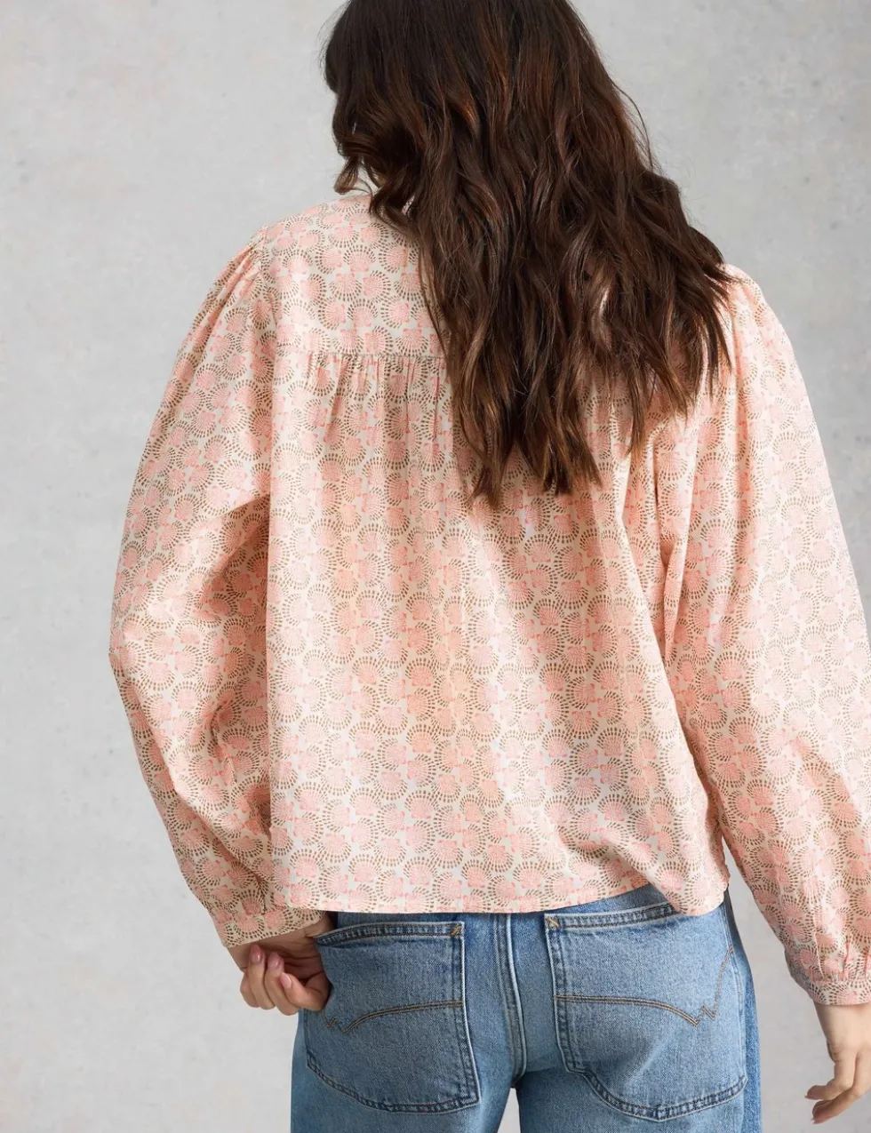 Pure Cotton Printed Button Through Blouse