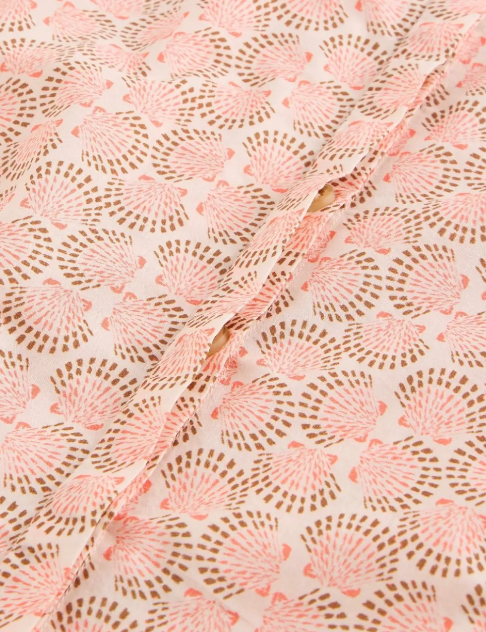 Pure Cotton Printed Button Through Blouse