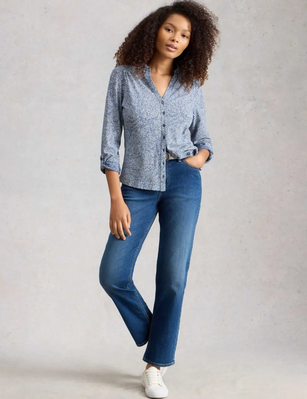 Pure Cotton Printed Collared Shirt