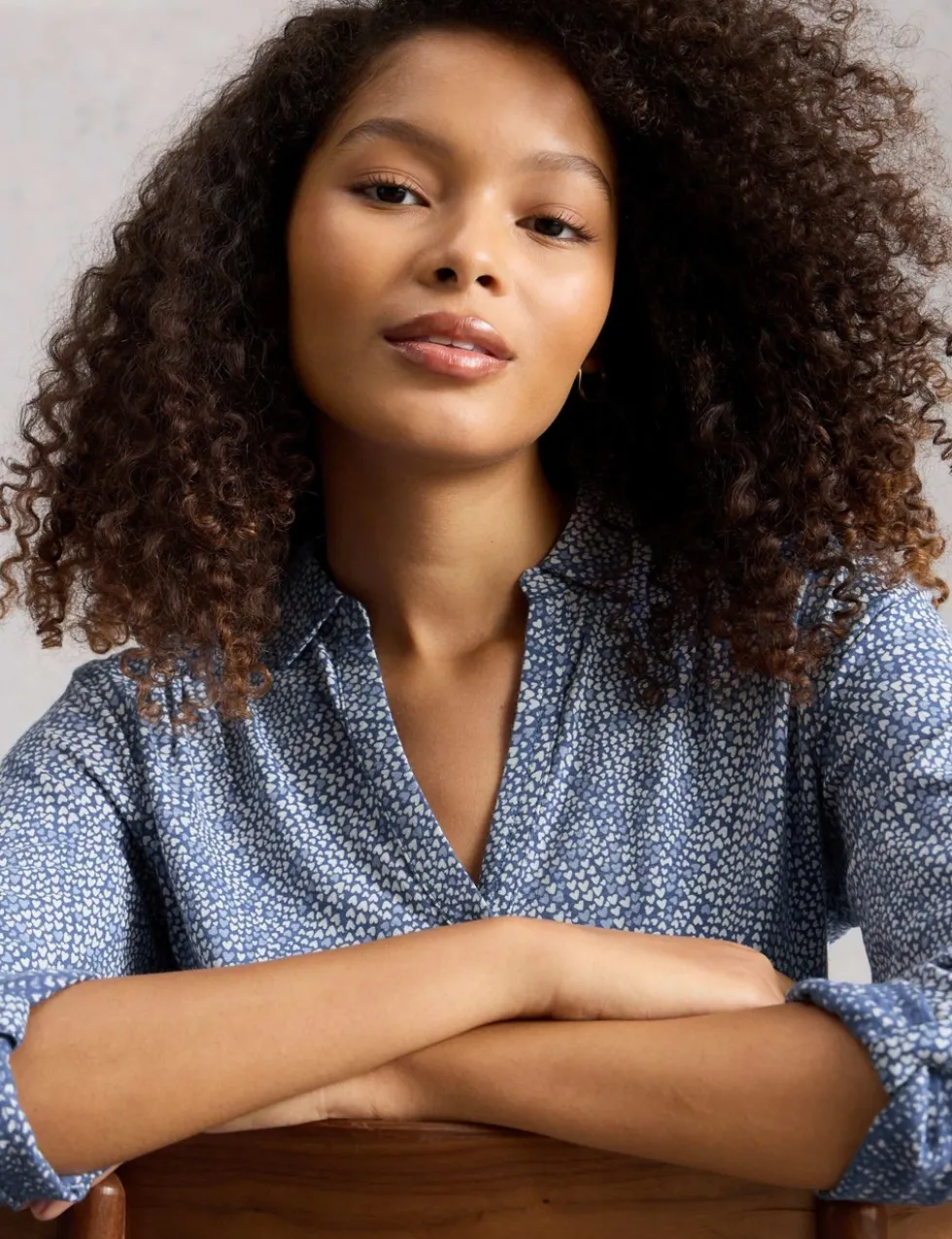 Pure Cotton Printed Collared Shirt