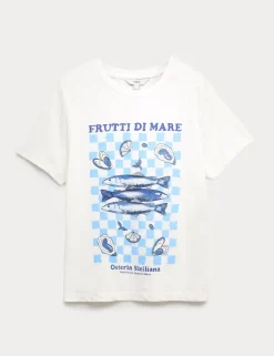 Pure Cotton Printed Graphic T-Shirt