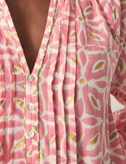 Pure Cotton Printed Knee Length Tunic Dress