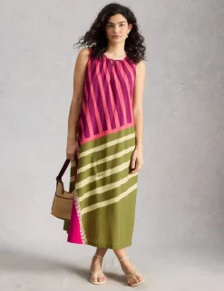 Pure Cotton Printed Midaxi Shift Dress