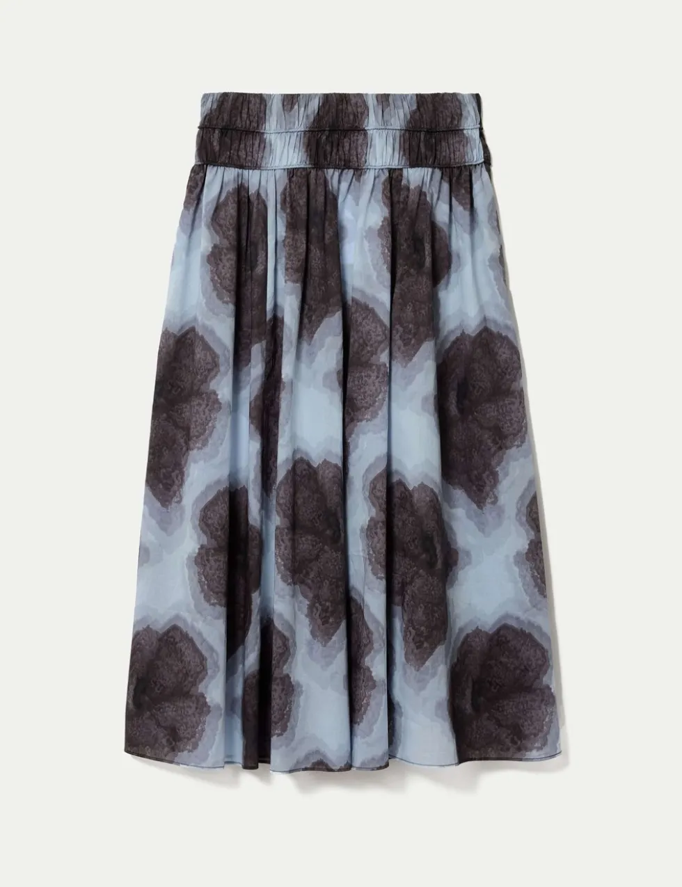Pure Cotton Printed Midi Skirt
