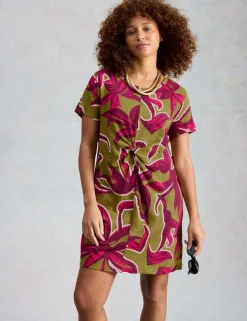 Pure Cotton Printed Mini T-Shirt Dress