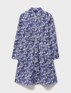 Pure Cotton Printed Mini Shirt Dress