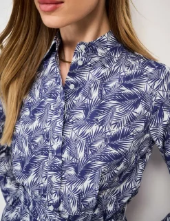 Pure Cotton Printed Mini Shirt Dress